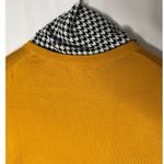 J.Crew NWT Re Imagined Mustard crewneck sweater Houndstooth scarf size medium Photo 9