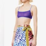 Dries Van Noten  Cutie‎ Fitted Sheer Mesh Bra Top Purple Blue XS Photo 2