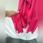 EXPRESS  Satin Wide Leg Pajama Set Women’s size XL in raspberry pink. Like new! Photo 3