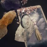 Handmade Sterling Silver Moonstone Boho Ring Size 6 Photo 2