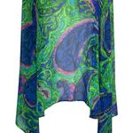 Show Me Your Mumu Oversized M Semi Sheer Tunic Cover Top Chiffon Bell Sleeve Size M Photo 0