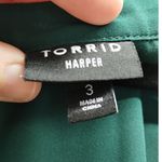 Torrid Size 3X Green Botanical Garden Harper Georgette Pullover Flutter Blouse Photo 4