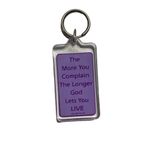 Novelty Acrylic Kalan Keychain You Complain Humor Vintage Keyring 262 u Y2K Purple Photo 1