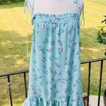 Gianni Bini  Mint & Violet Dainty Floral Mini Dress Size Large Photo 0