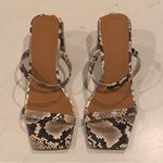 By Far Tanya Snakeskin Heeled Leather Sandal Block Heel Size 6 Photo 2