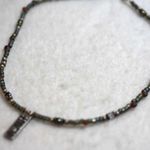 Surfer's Retro Gray/Silver/Blue Beaded Gently Worn Choker Necklace Gray Photo 0
