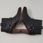 Madewell  Black Ankle Boots with Brown Heel Photo 5