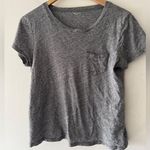 Madewell  Whispered Cotton Pocket Tee in Heather Iron Gray Scoop Neck Photo 0