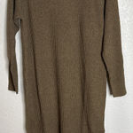 The Drop Womens Large Renata Mocha Ribbed Sweater Dress Career Preppy NEW Photo 0