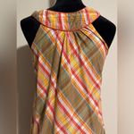 Xxi EUC  Orange and Red Plaid Sleeveless Dress with Pockets size medium Photo 6