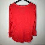 Lucky Brand  Red Pullover 3-Button Long Sleeve Top Size XL Photo 1