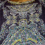 Free People embroidered knit gray top sweater cape boho printed fall casual moth Photo 8