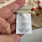 Madewell Tie Front Dainty Strawberry Print Tank Top Size 4 Photo 3