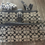  Vintage Y2k Hampton Signature Canvas Shoulder Bag B/W Coach Scarf Photo 0