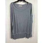 Free People North Shore Thermal Tunic Top in a storm gray. Size small. Photo 2