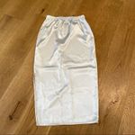 Pretty Little Thing - Silver Satin Side Split Midi Skirt in SIlver Photo 6