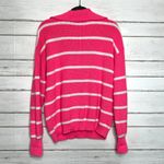 Jess Lea Jameson Quarter Zip Sweater Pink White Stripe Size Large Photo 2