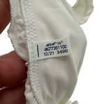 Aerie White Cheeky Lettuce Hem Bikini Bathing Suit Bottoms White Eyelet medium Photo 6