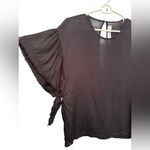 IRO  Black Short Sleeve Top with Ruffle Detail Photo 1