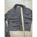 Ro & De Women "" Black White cropped long‎ sleeve blouse. Size S Photo 4