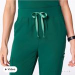 FIGS  Hunter Green High Waisted Yola Scrub Pants Photo 3