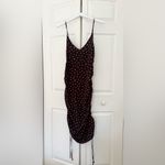 Urban Outfitters NWT Jillian Slip Dress Ruching Roses Floral Black Pink Small Photo 1