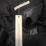 Mustard Seed  Black Sheer Striped Romper. Small. NWT. Statement belt not included Photo 3