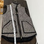 J.Crew  Vest Black and Cream with Gold Zipper Size XS Photo 5