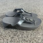 FitFlop  Walkstar Jeweled Sandals Size 9 Gray Toe Post Thong Photo 4