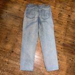 American Eagle light wash distressed relaxed mom jeans Photo 2