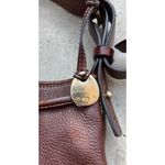 Dooney & Bourke Vintage  Dark Brown Leather Drawstring Shoulder Bag Purse Photo 3