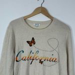 Johnny Was  California Cashmere Oatmeal Crew Neck Sweater Photo 3