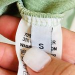 NEW Square Neck Ribbed Mini Dress Khaki Green size Small Photo 3