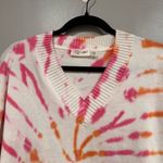 RD Style Women's Tie Dye V-Neck Knit Cotton Pullover Sweater Multicolor Small Photo 7
