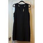 Cynthia Rowley  Black 100% Silk Sleeveless Sheath Dress New Size 10 Chic Trendy # Photo 2