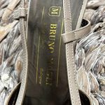 Bruno Magli Taupe &‎ Pewter Italian Leather Slingback Pump Size 8 Photo 4