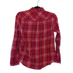 Arizona Jean Co Size Medium M Red Orange Plaid Button Up Long Sleeve Top Shirt Photo 1