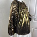 
JOHNNY WAS Pleated Blouse In Golden Gem Size Large. Photo 8