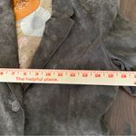 June Leather Suede Blazer Jacket Brown Silk Chiffon Lining M Brown Size M Photo 10