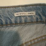 ZARA  The 90’s Full Length High Rise Raw Hem Frayed Blue Jeans Size 8 Photo 3