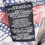 Sangria Women's Lace Up Neckline Puff Print Shift Dress Terra Cotta Blue Size 12 Photo 6