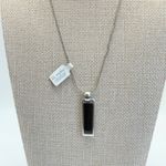 Lia Sophia  Silver Tone Snake Chain Rectangle Reversible Pendant Necklace Photo 4