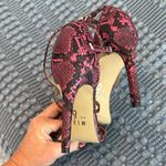 mix no. 6 Women's Pink Snake Print Sandals Photo 1