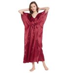 NWT Gypsie Blu Satin Silk Kaftan for Sleepwear Maxi Dress A Nightgown Kaftan Red Size undefined Photo 2