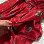 Talbots VINTAGE  Belted Scarf Dress Red Long Sleeves Bohemian Paisley sz 4 Petite Photo 8