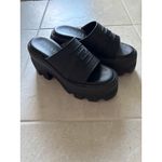 Casadei Platform Sandals Womens US 7 EU 37 Black Chunky Edgy Whimsigoth Grunge Photo 2