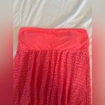 Juicy Couture 294  Y2K Coral Bold Pink Lace Bikini Top Beach Vacation Large Photo 2