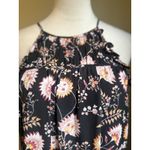 1. State  Floral Paisley Black Maxi Fall Boho Whimsi Romantic Dress Medium Ruffle Photo 2