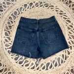 Madewell  Size 27 Relaxed Mid-length Denim Cut Off Shorts Black Photo 4