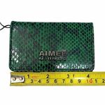 Aimee Kestenberg  Emerald Snakeskin  Sammy Bifold Card Holder NWT Photo 3